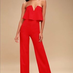 Red jumpsuit